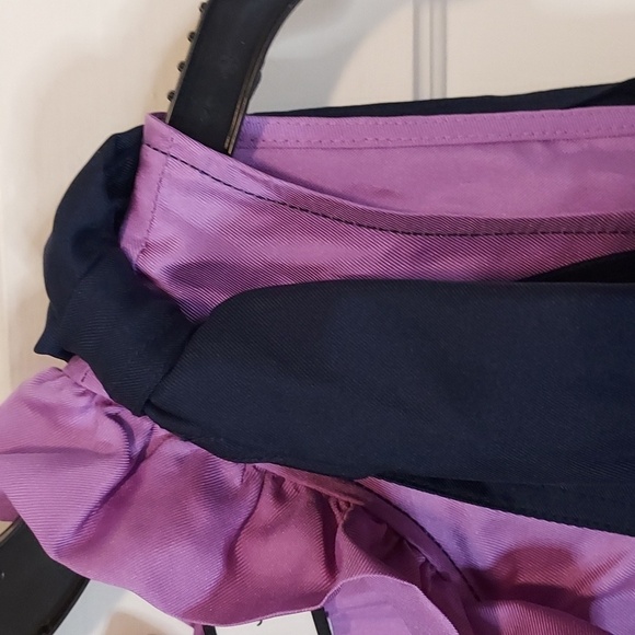 J Crew Collection Silk Twill Top Purple Navy - Picture 5 of 15
